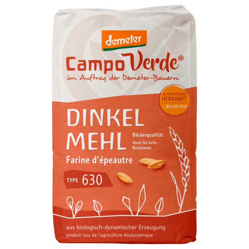 Campo Verde Bio Demeter Dinkelmehl Typ 630 1kg